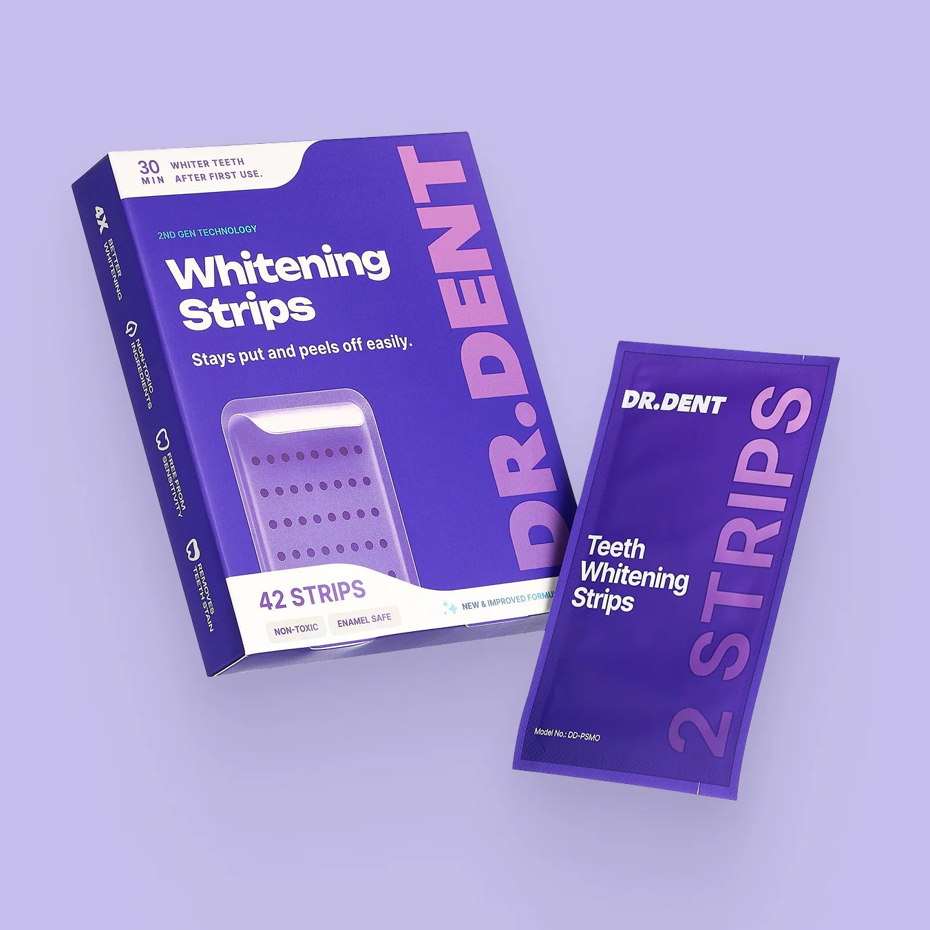 Dr Dent  Instant Teeth Whitening Strips (V34, PAP+ Formula)